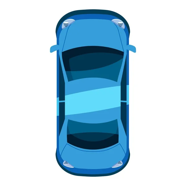 Icono azul de la vista superior del coche, estilo isométrico 3d — Vector de stock