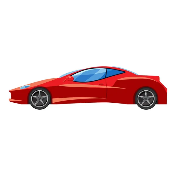 Иконка вида сбоку из красного спортивного автомобиля, изометрический 3D стиль — стоковый вектор