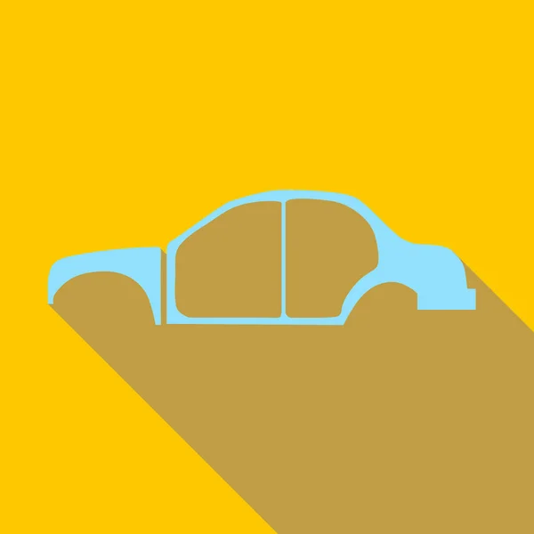 Icono del marco del coche, estilo plano — Vector de stock