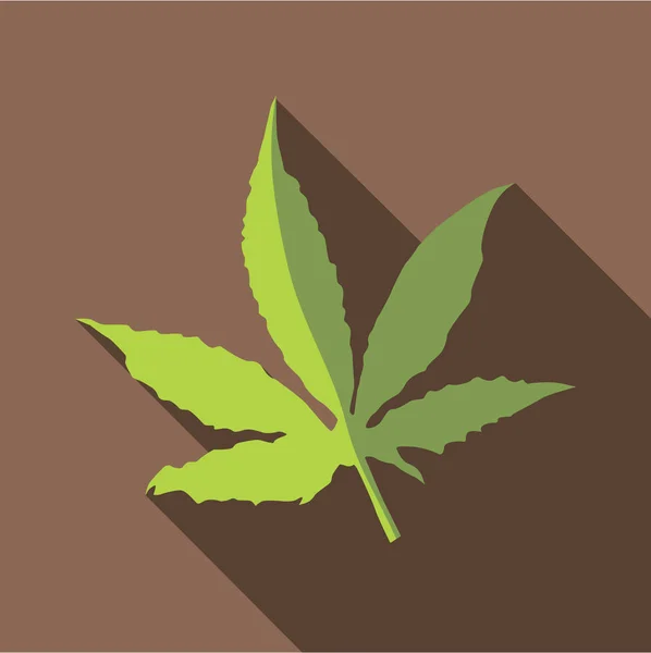Ikona marihuanového listu, plochý styl — Stockový vektor