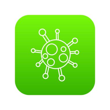 Klamidya virüs yeşil simge vektör