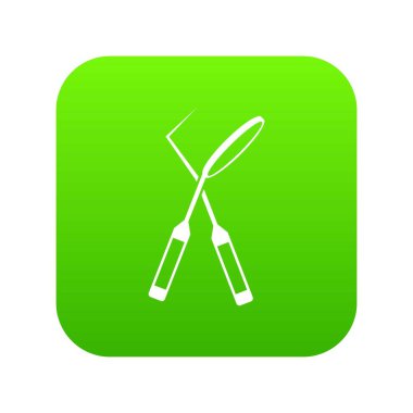 Diş Hekimliği simgesi dijital yeşil için diş aygıtlar