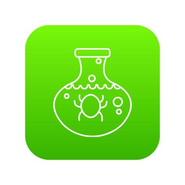 Kimyasal böcek yeşil simge vektör