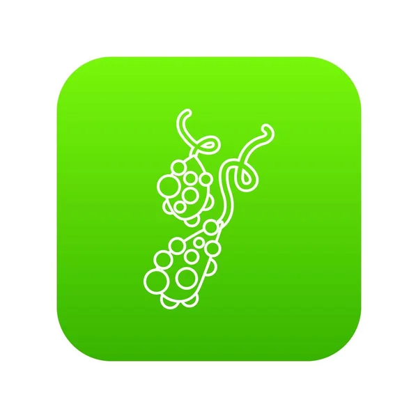 Micro vibrio icône vecteur vert — Image vectorielle