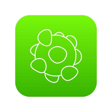 Coronavirus yeşil simge vektör