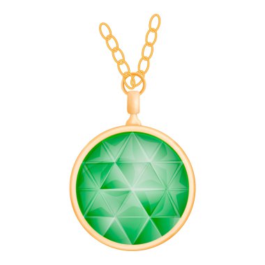 Peridot kolye mockup, gerçekçi