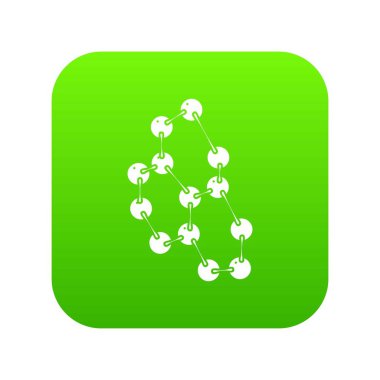 Triptofan yeşil simge vektör