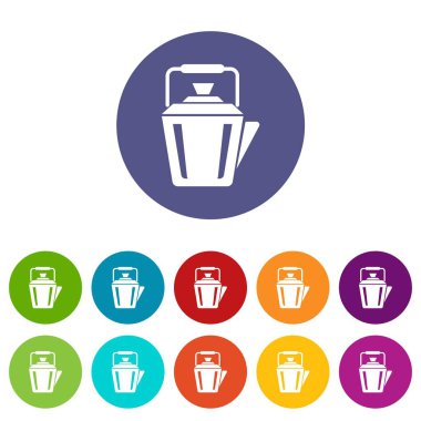 Çelik çaydanlık simgesi, basit tarzı