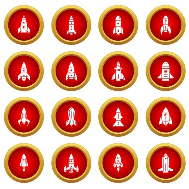 Roket Icons set, basit tarzı