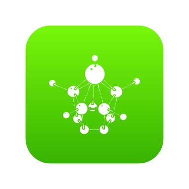 Aspirin yeşil simge vektör