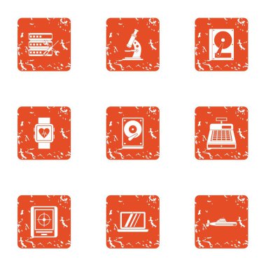 Çalışma kişi simgeler kümesi, grunge tarzı