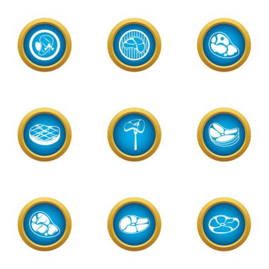 Sulu et Icons set, düz stil