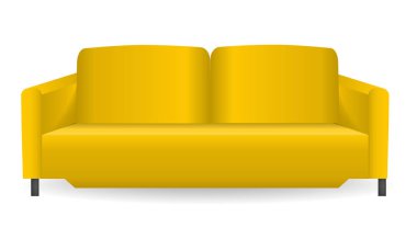 Deri kanepe mockup, gerçekçi