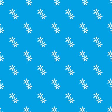 Ninja yıldız desen vektör kesintisiz mavi