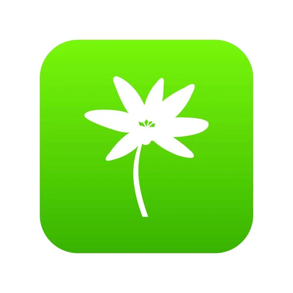 Icône palmier tropical vert numérique — Image vectorielle