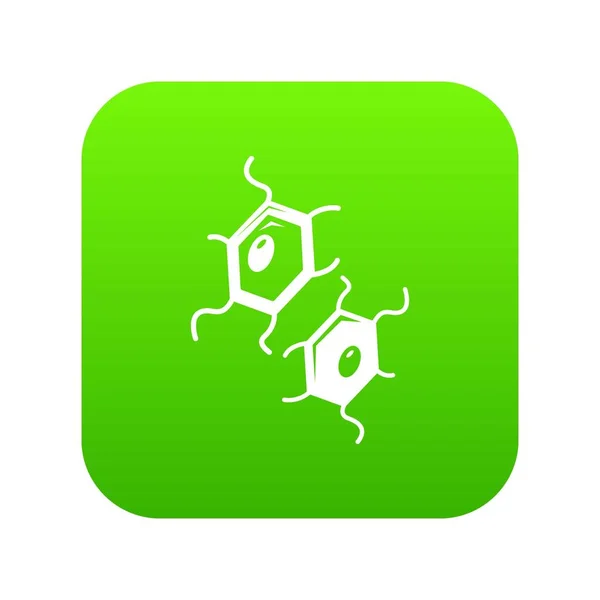 Ptačí chřipka virus ikonu zelené vektor — Stockový vektor