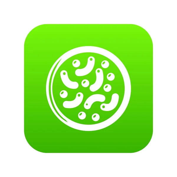 Microscopische bacteriën pictogram groen vector — Stockvector