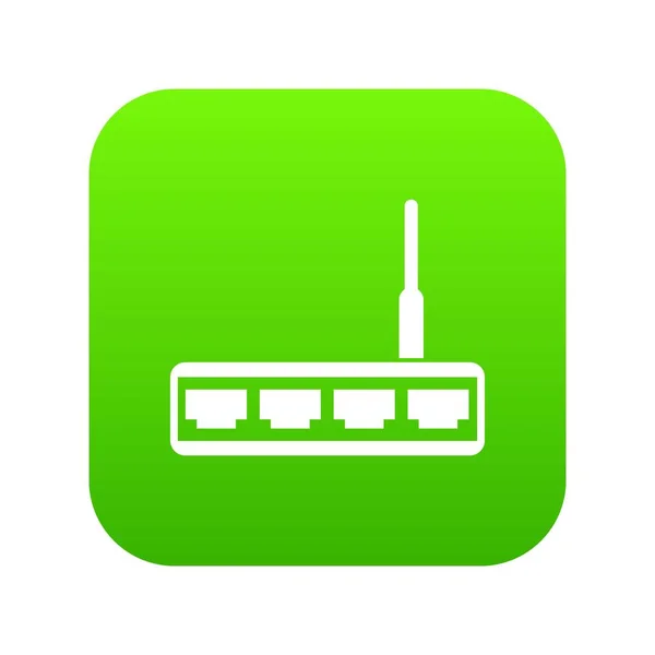 Router pictogram digitale groen — Stockvector