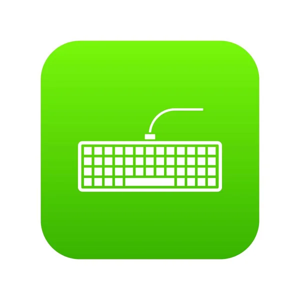 Czarny komputera klawiatura ikona cyfrowego zielony — Wektor stockowy