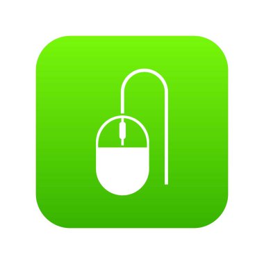 Bilgisayar fare simgesi dijital yeşil