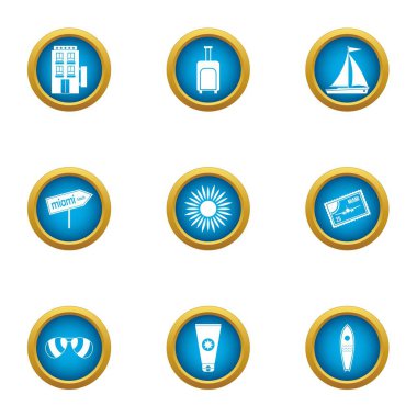 Kenar Icons set, düz stil