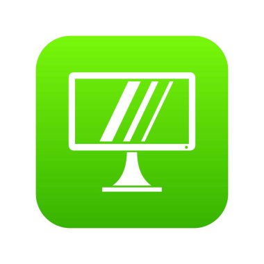 Bilgisayar monitör simgesini dijital yeşil