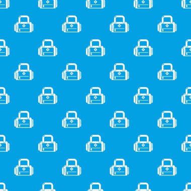 Seyahat çanta sapı desen vektör kesintisiz mavi