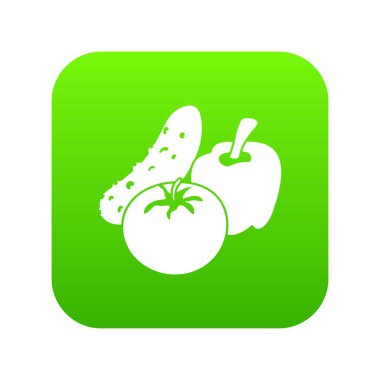 Sebze gıda yeşil simge vektör