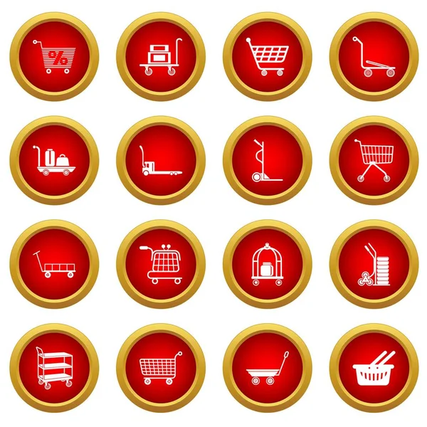 Sepeti türleri Icons set, basit tarzı — Stok Vektör