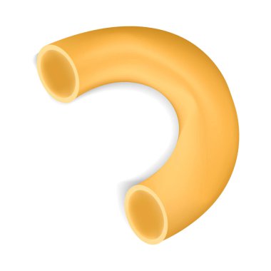 Boru rigate makarna mockup, gerçekçi