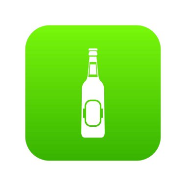 Bira simgesi dijital yeşil şişe