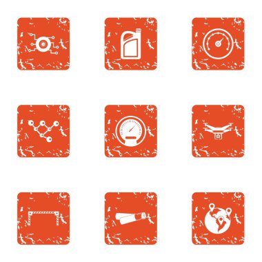 Seyahat hızı simgeler kümesi, grunge tarzı