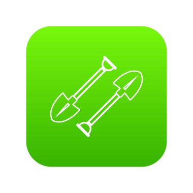 Benim yeşil simge vektör kürek