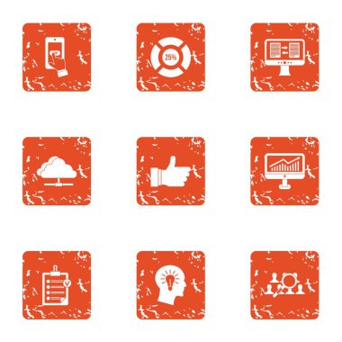 Bulut Rating simgeler kümesi, grunge tarzı