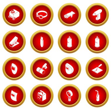 Kaynak araçları Icons set, basit tarzı