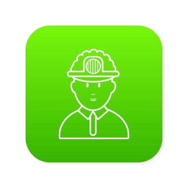 Madenci yeşil simge vektör