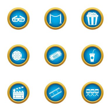 Görüntü yönetmeni Icons set, düz stil