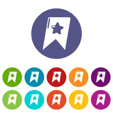 Tarayıcı simgeler kümesi vektör renkli yer imi