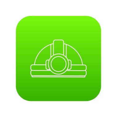 Araştırma kask yeşil simge vektör