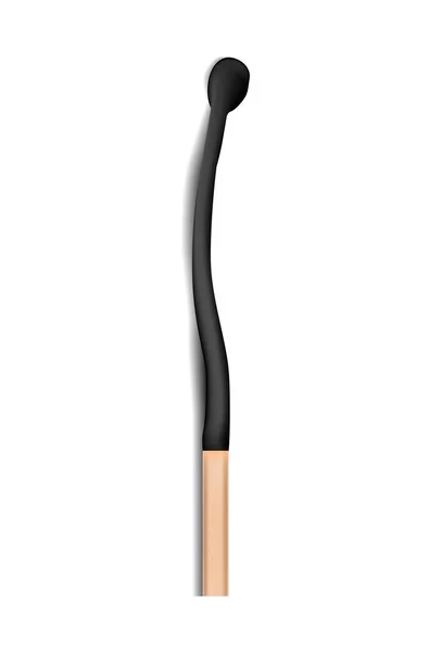 Burned match stick maqueta, estilo realista — Vector de stock