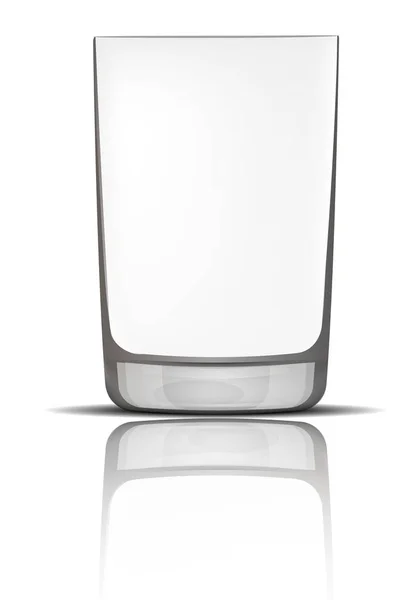 空になったグラスのモックアップ、現実的なスタイル — ストックベクタ