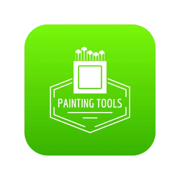 Vektor zelená ikona nástroje Malování — Stockový vektor