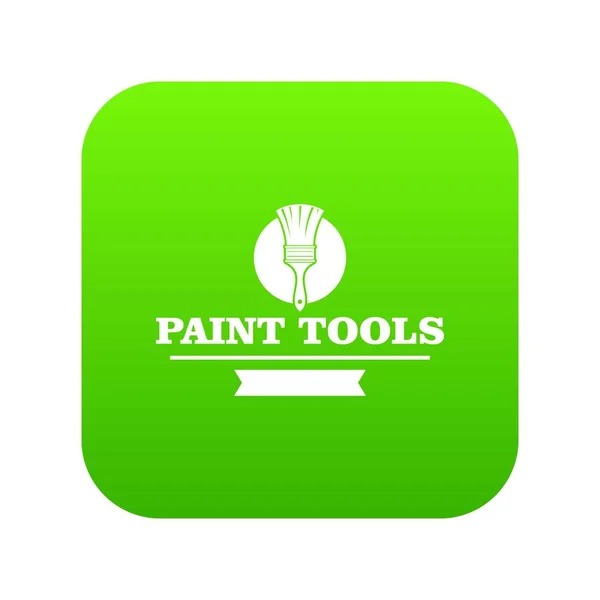 Penseel tool pictogram groen vector — Stockvector