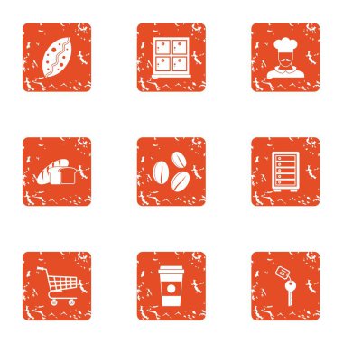Restoran yer simgeler kümesi, grunge tarzı