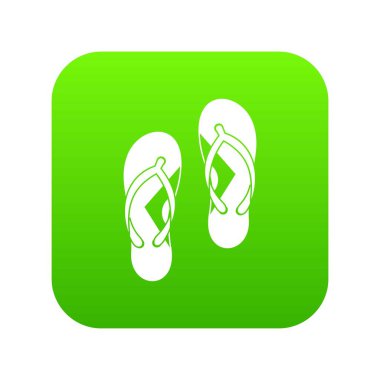 Flip flop sandalet simgesi dijital yeşil