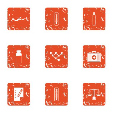 Kurtarma profesyonel simgeler kümesi, grunge tarzı