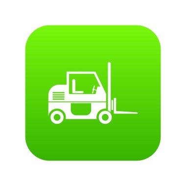 Forklift simgesi dijital yeşil