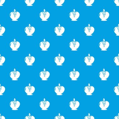 Mum romantizm deseni vektör kesintisiz mavi