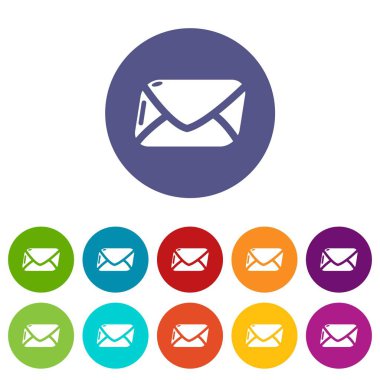 Posta simgeler kümesi vektör renk