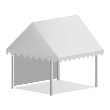 Bir tarafı çadır mockup, gerçekçi